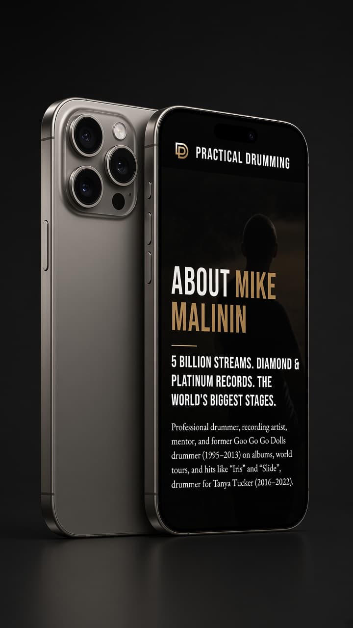iPhone showing the About Mike Malinin page